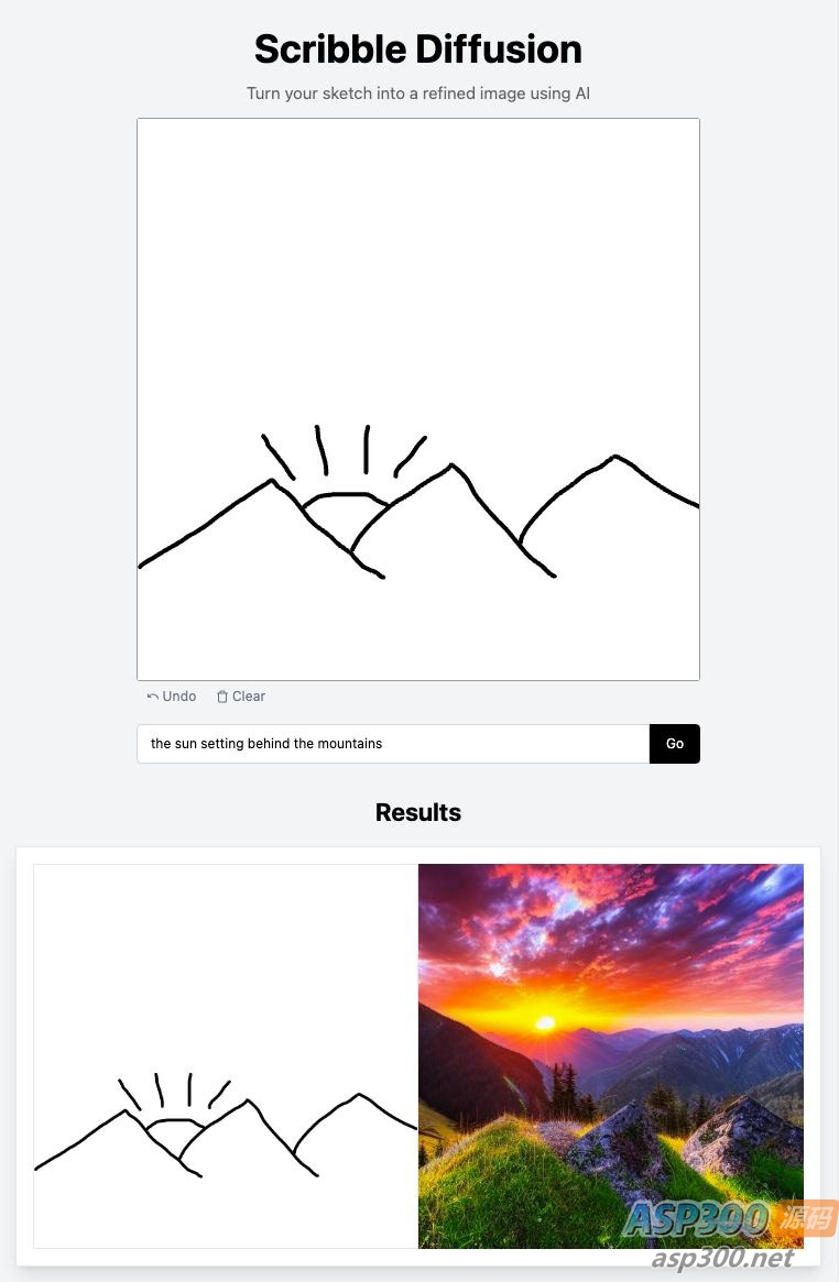 Scribble Diffusion 开源涂鸦 AI 绘画草图变成精致图像源码